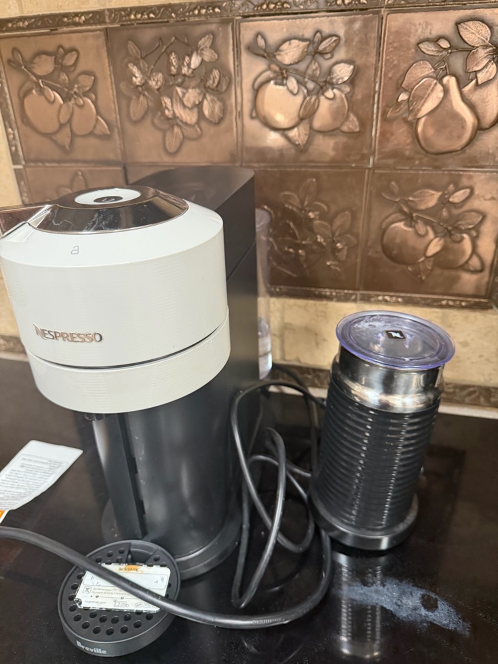 Nespresso Vertuo Coffee Maker with Aeroccino — White & Black